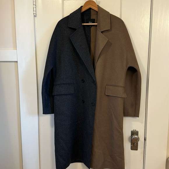 Rails Wool Bristol Jacket - Charcoal & Camel - Size Large - Picture 4 of 8